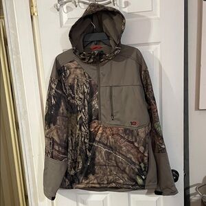 Men's 10X Camouflage 1/4 Zip Hooded Pullover. Size. XL